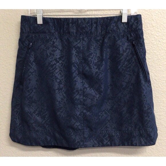 Orvis Women's Pull-On Travel Skort Embossed Print Blue Size Medium - Picture 1 of 9